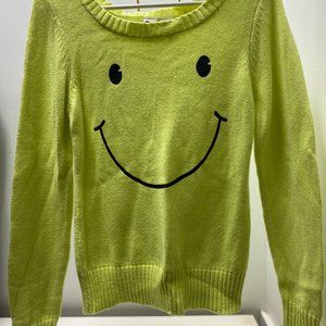 Fluorescent Yellow Juniors Smile Sweater